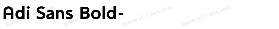 Adi Sans Bold字体转换